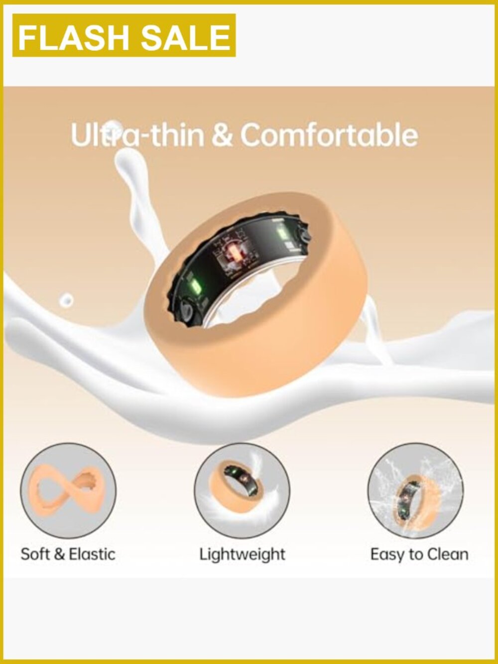 Anti-Scratch Silicone Ring Cover for Smart Rings, Gym Protection Accessory - Picture 3 of 6